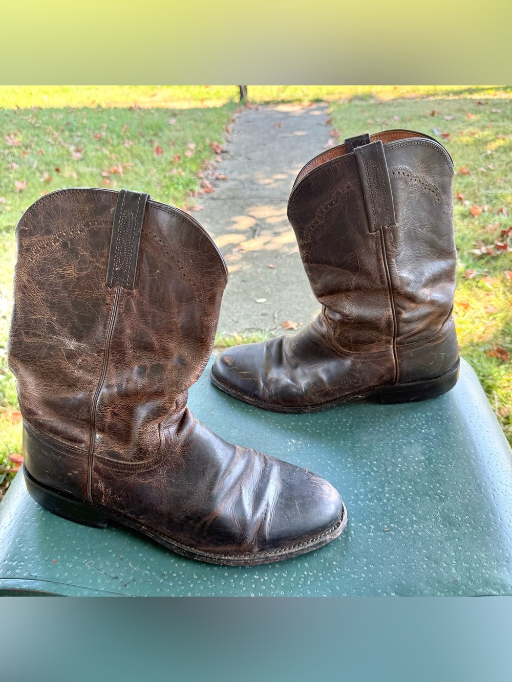 Lucchese Leather Cowboy Boots Men’s Sz 10 D
